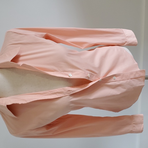 Theory women’s Peach long sleeve Button-Up blouse Size P new without tags - Picture 6 of 9